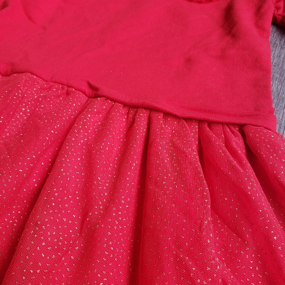 Carter's Kid Casual Red and gold tulle dress sz 7 - Picture 7 of 7